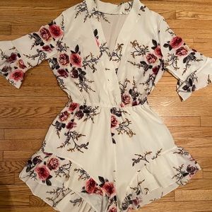 Flower print jumpsuit